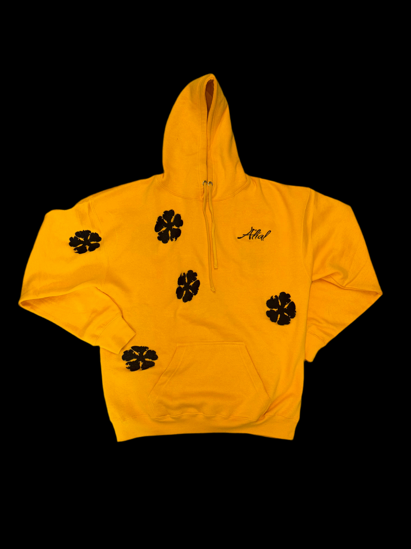 Embroidered clover hoodie