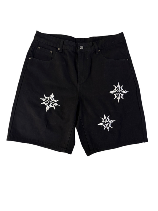 Embroidered Star jorts