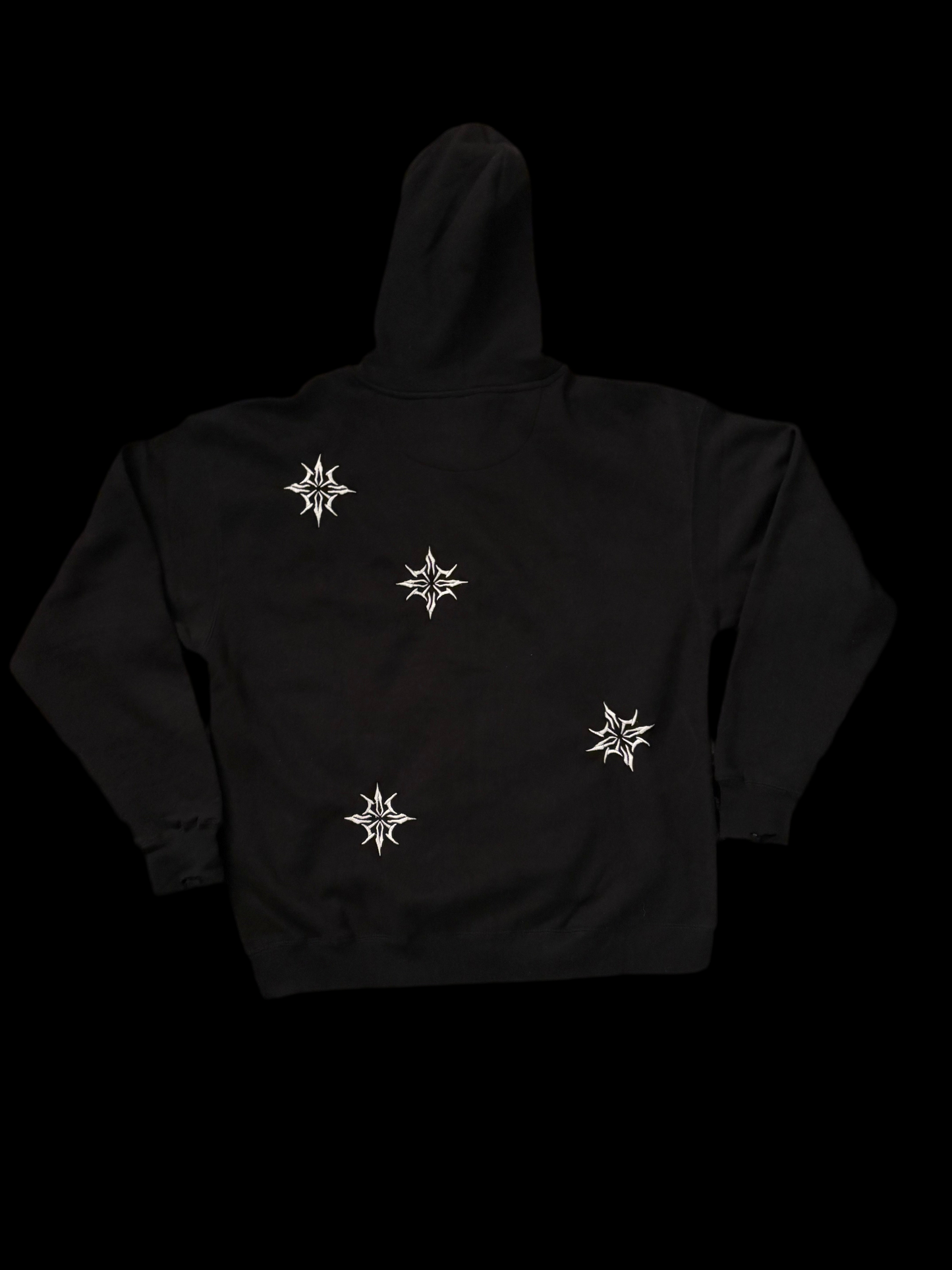 Embroidered Ripped Star hoodie