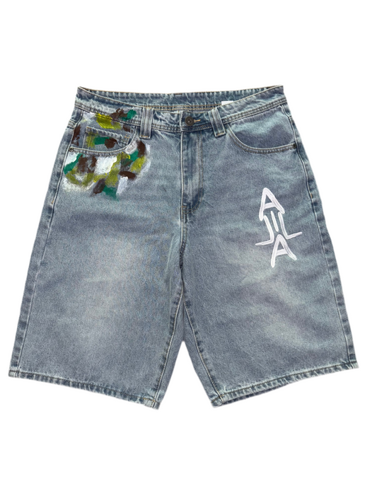 Paint splattered Jorts